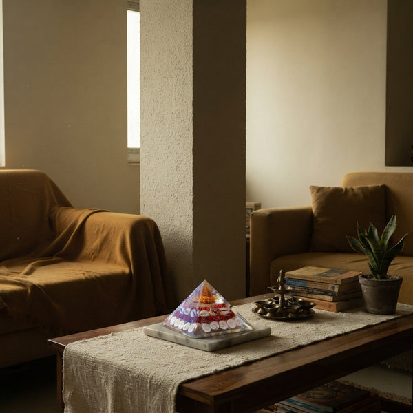 A shadowy corner of a modern Indian apartment featuring a prominent structural pillar that obstructs the room's energy flow.